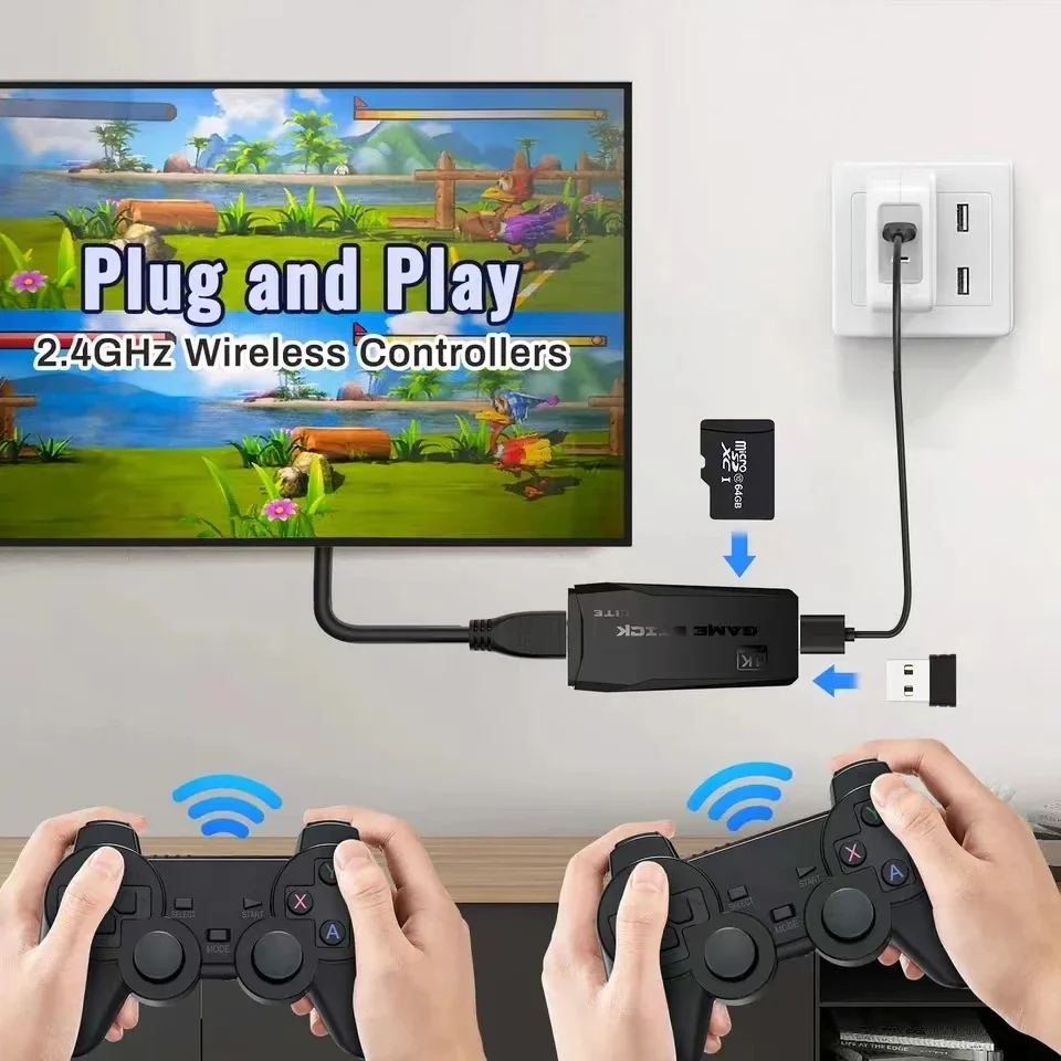 Game Console 4K TV Built-in Games
