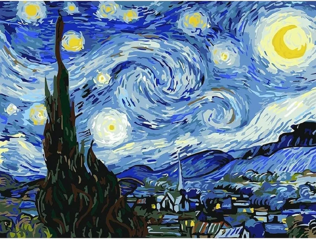 Starry Night Diamond Painting Kit Per Adulti Kit 5D Fai Da Te Van Gogh Diamond Art Kit Gem Art Craft Home Wall Decor