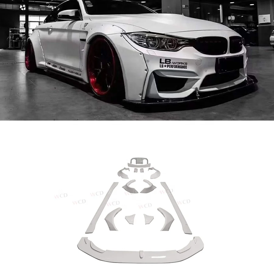 

Комплект широкого корпуса LB Style из стекловолокна для модернизированной модификации M4 F82, корпус переднего бампера, широкий комплект производительности