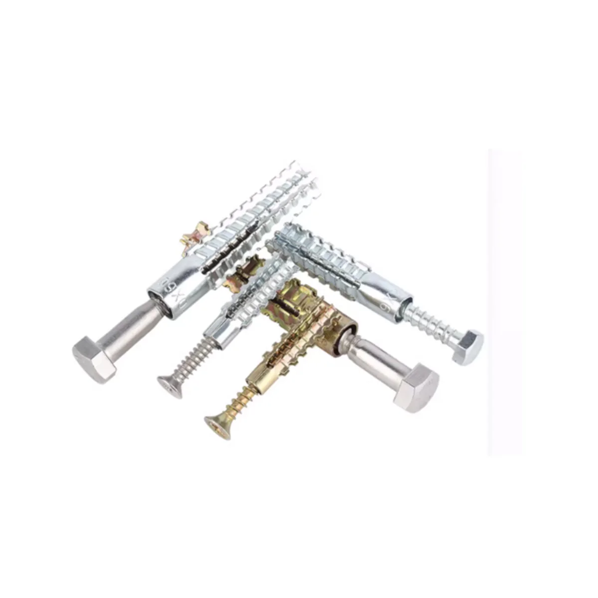 Iron Serrated Gecko Expansion Screw Anti Loosening Cement Wall Hollow Brick Self Tapping Screw M5M6M8M10