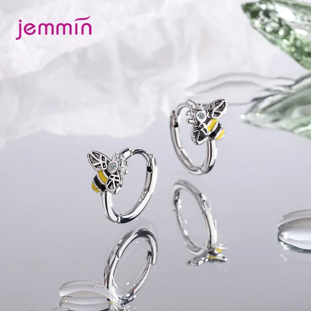 

Серьги-кольца женские из серебра 925 пробы с кристаллами
