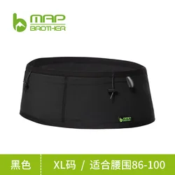 Advanced Woven Elastic Sports Waist Pack for Triathlon, Marathon, and Cycling (Black XL)