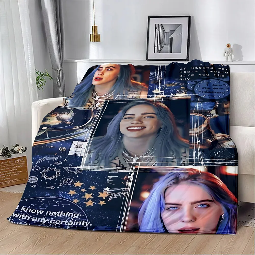 Printed Blanket Fashion B-BillieS Picnic Blankets Warm Blanket Soft and Comfortable Blanket Home Travel Birthday Gift 4