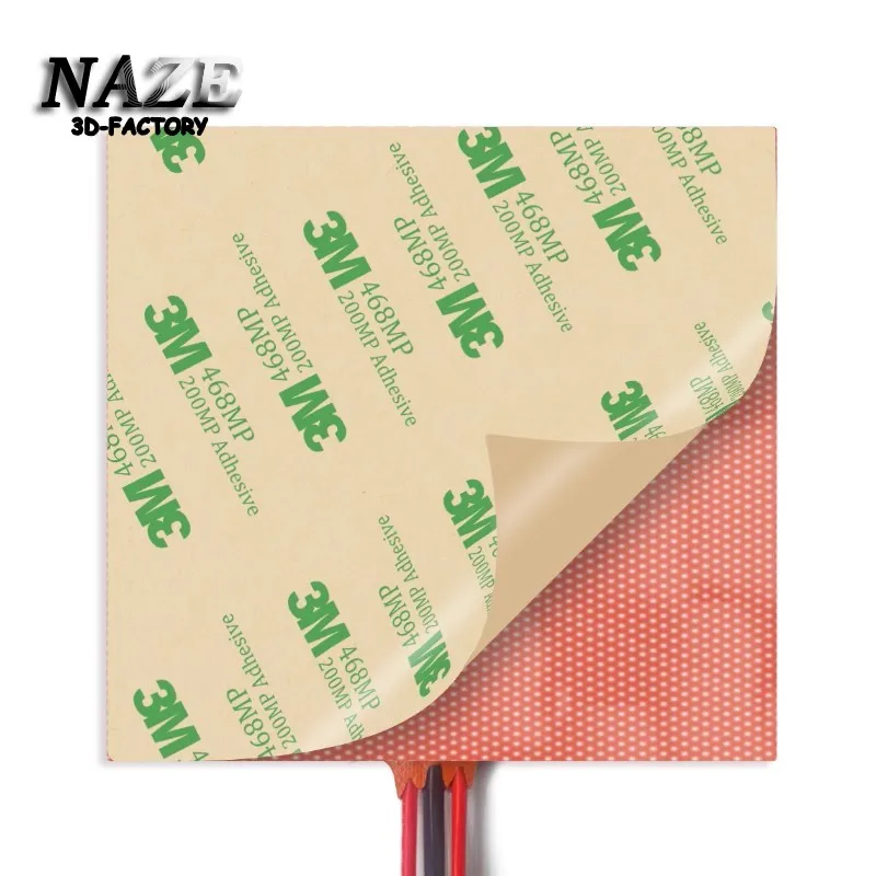 NAZE VORON 3D Printer V0 V0.1 V0.2 24V 60W Silicone Heater Pad Heating Bed 100x100mm  For VORON 0/0.1 /0.2 Parts