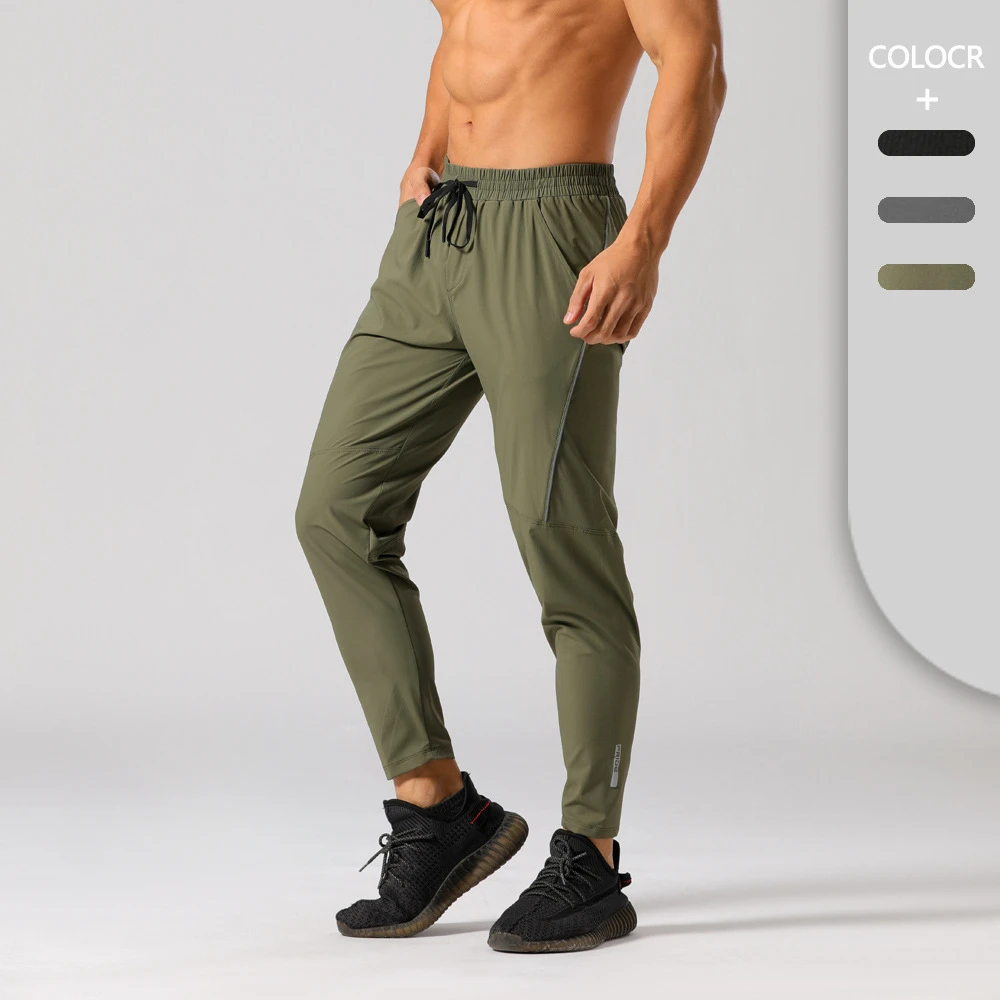 Quick drying sports pants elastic breathable running leggings sports fitness cropped pants trackpants trousers