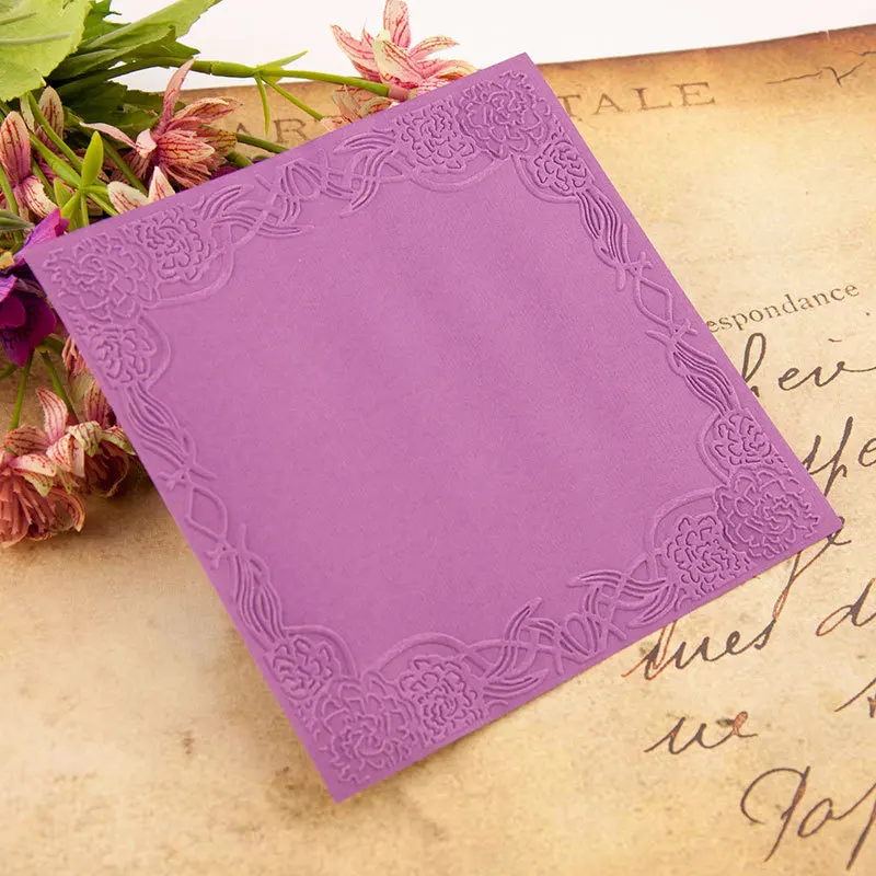 Plastic Embossing Folder 15x15cm DIY Craft Template For Scrapbook