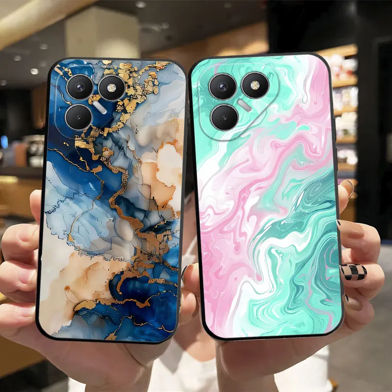 Sleek Silicone Shockproof Phone Case - Ultra Fashion Print, Black