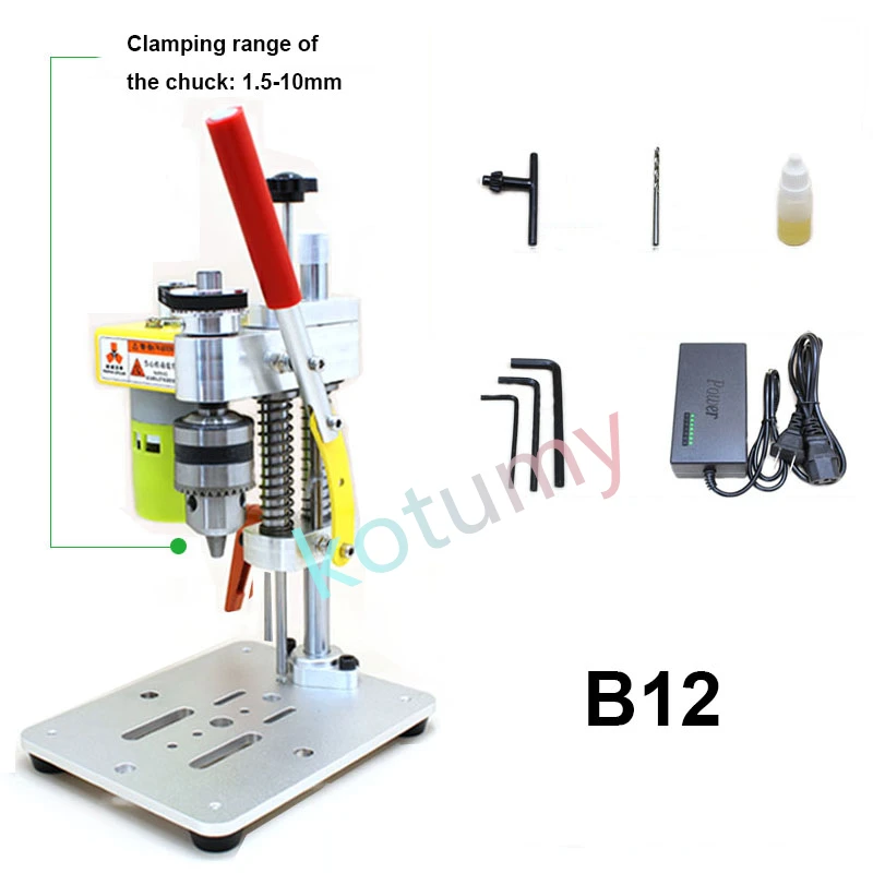 Mini Desktop Drill DIY Precision Watch Repair Tool Desktop DC Electric Drill 220V 110V Household Drilling Machine Variable Speed 5