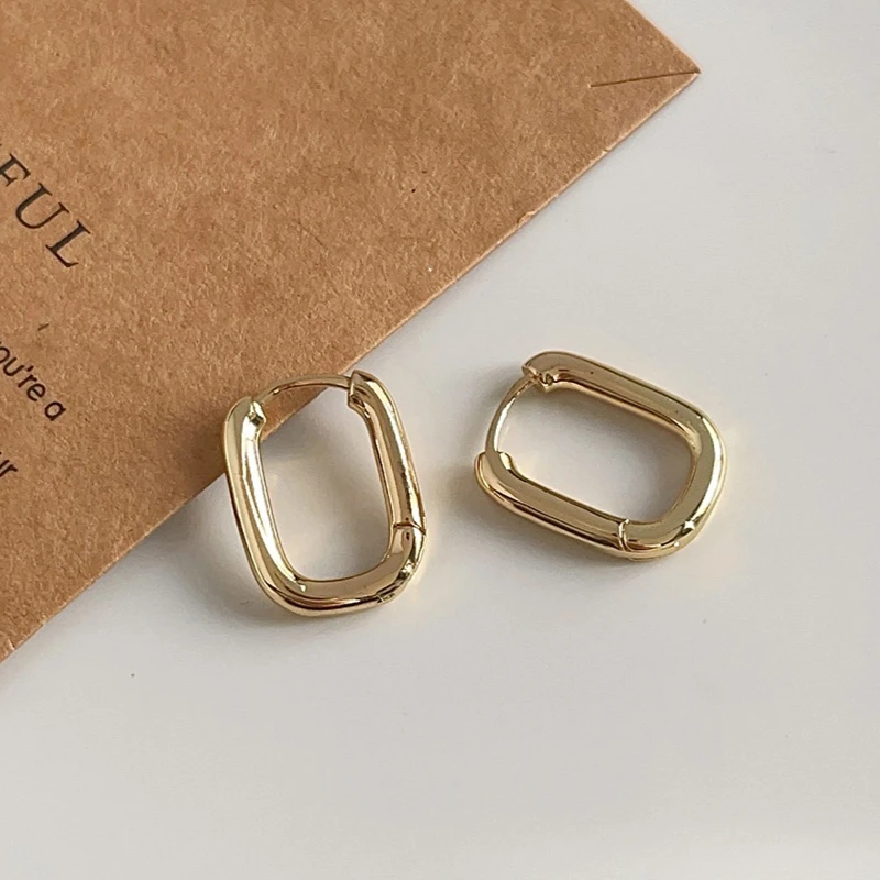 925 فضة دائرة هوب أقراط للنساء موضة فاخرة كريستال...