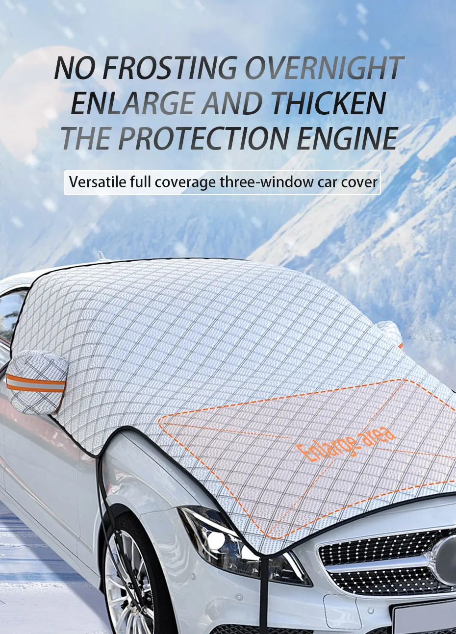 BLAZOR Car Windscreen Cover, Anti-Frost/Snow/Ice in Winter, Anti-Sun  UV/Water/Dust in Summer, Heavy-Duty Thickened Protective Windshield cover,  Suitable for All Seasons, Universal Size : : Automotive