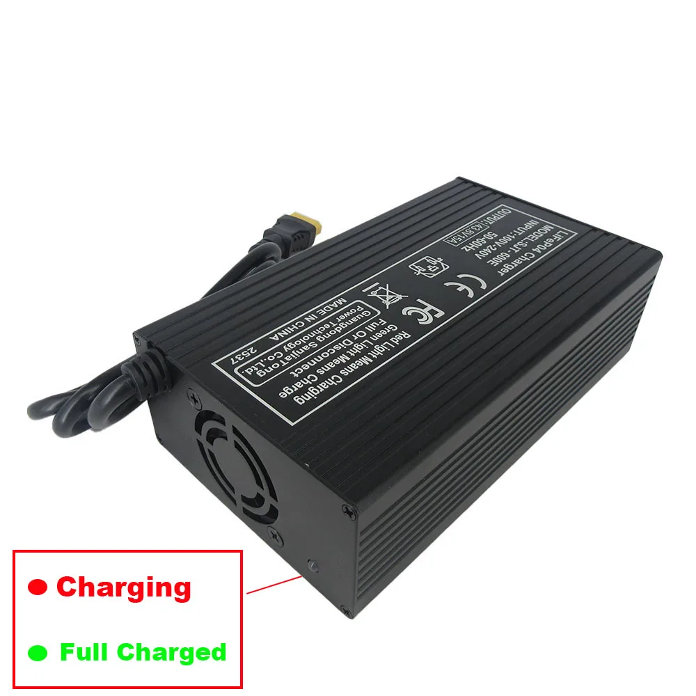 43.8V 15A LiFePO4 고속 충전기 36V 12S 인산철 골프 카트 에너지 저장 태양광 배터리 스마트 충전기 SB50 XT90