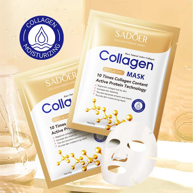 

10pcs Anti-wrinkle Collagen Face Mask Moisturizing Anti-aging Repair Brightening skincare Face Sheet Mask Facial Masks Skin Care