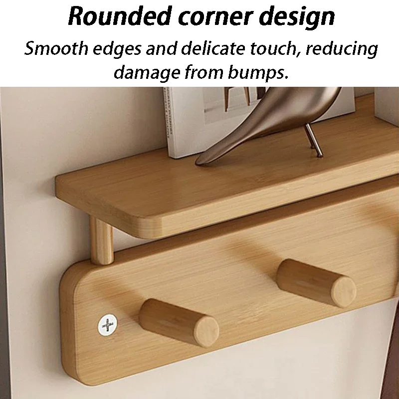 Wall Mounted Coat Racks Entrance Hall Clothes Storage Rack Stand Interior Hallway Clothing Organizer Hanger with Storage Shelf 3