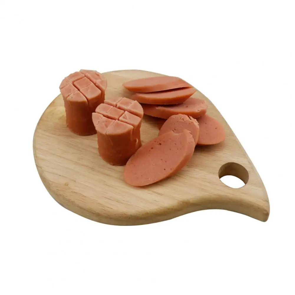 Solid Wood Fruit Plate Food Grade Wooden Cutting Board Dinner Plate with Smooth Edge for Kitchen Chopping Serving Bread Round wooden pizza tray with handle round pizza plate western food bread steak solid wood tray cutting board kitchen baking tools