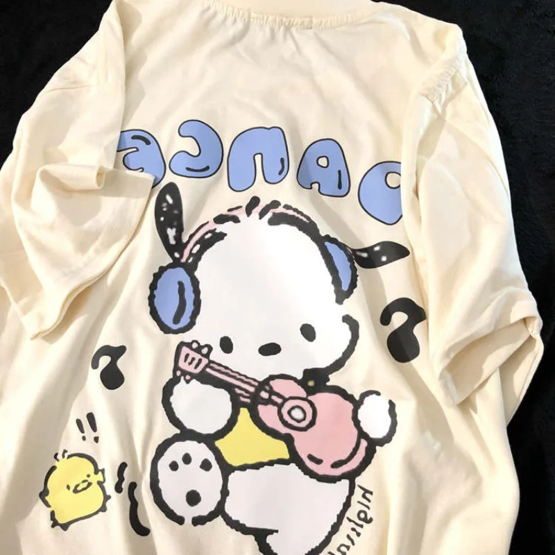 

Sanrio Kawaii Pochacco New Cotton Summer Cartoon Cute Baseball Pacha Dog Short Sleeve T-Shirt Home Clothes Short Sleeve T-Shirt