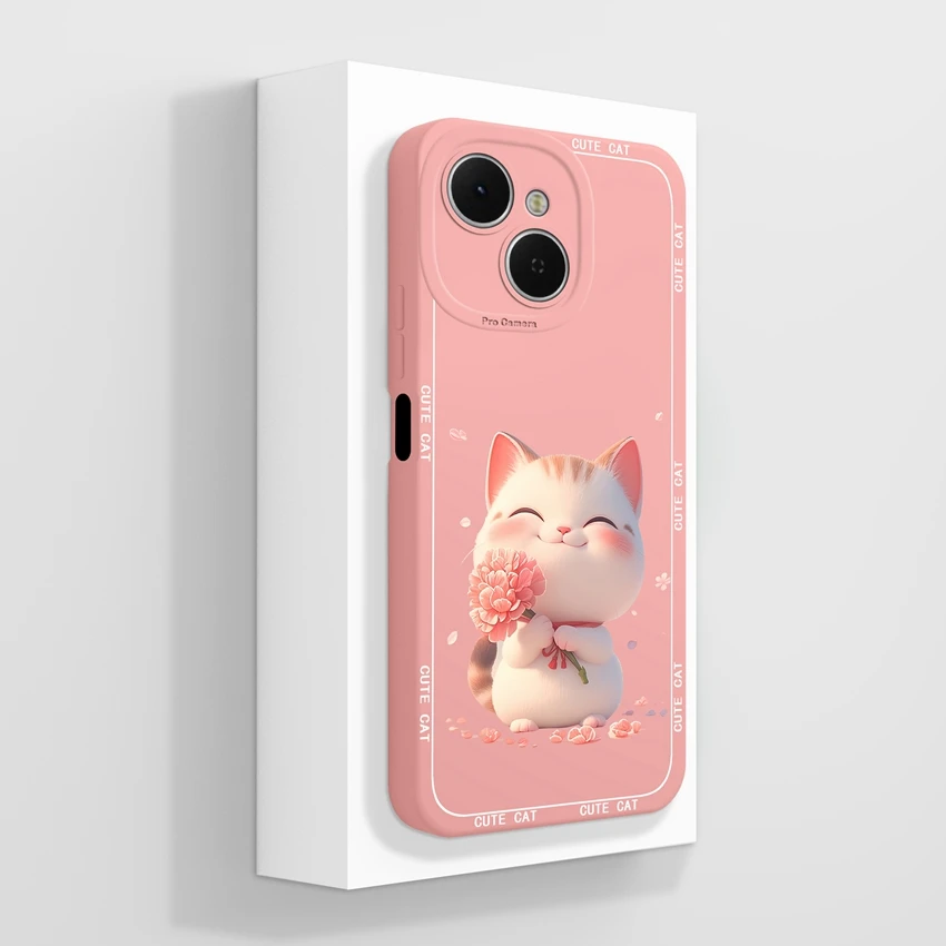 Cute Rabbit Shockproof Silicone Phone Case - Tecno Spark 40C