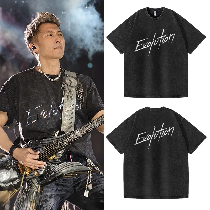 China Singer Xie Ting Feng Konzert T-Shirt Herren Sommer gewaschene Baumwolle Kurzarm hochwertige hübsche Halbarm Sänger