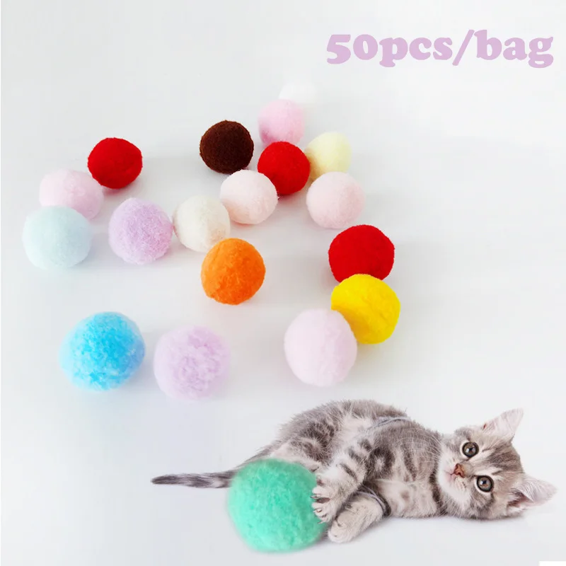 Cat Pom Pom Balls Fluffy Toy Balls For Kittens And Pets Soft Plush Toy  Balls Interactive Playing Quiet Ball Indoor For Medium - AliExpress