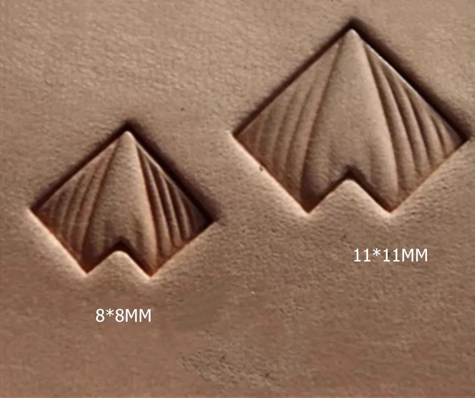 304 Stainless Steel Leather Embossing Stamp Tool-Geometric Patterns Metal Press Mold For Veg-Tan Leather Craft DIY Stamping