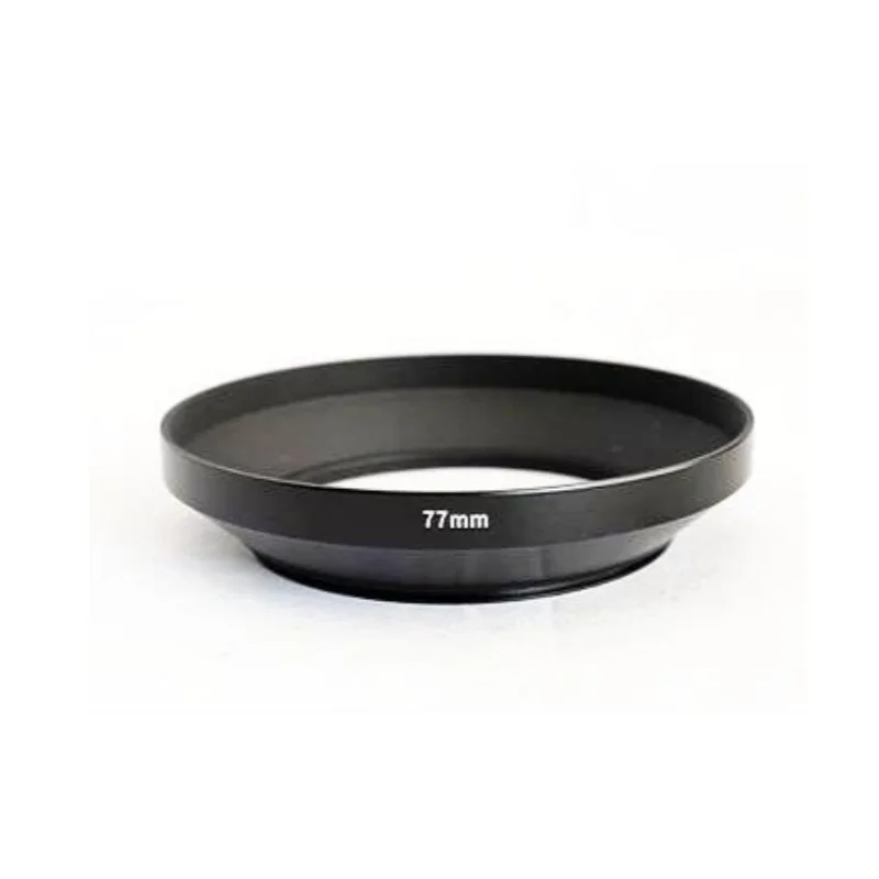 Universal Camera Metal Wide Angle Lens Hood, Screw-In Mount, Multiple Sizes Available