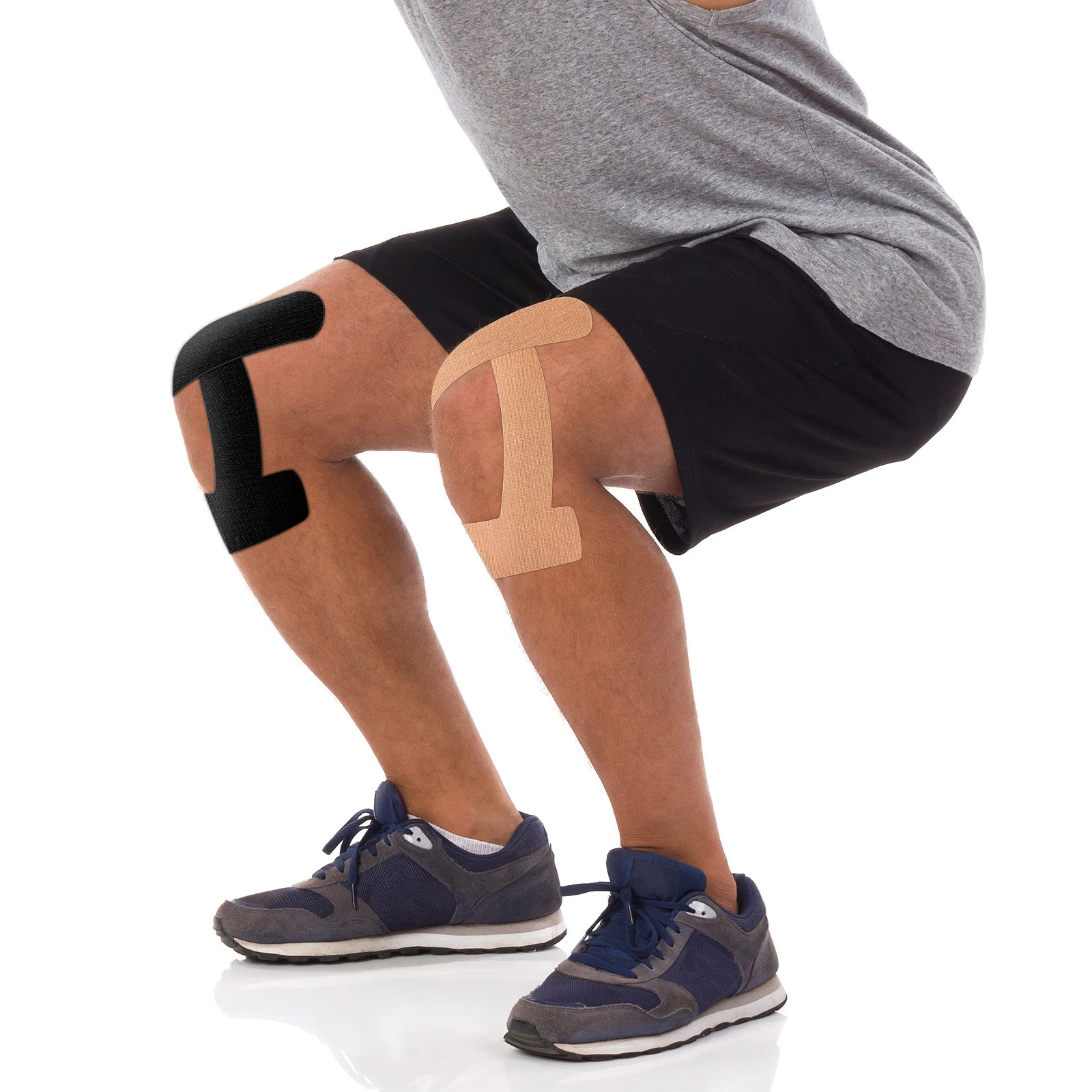 Kinesiology Tape Kindmax Pre-Cut Kinesiology Tape 6 Pcs for Knee Ankle Sports Protection K-tape Patches Preventing Injury and Pain Relief