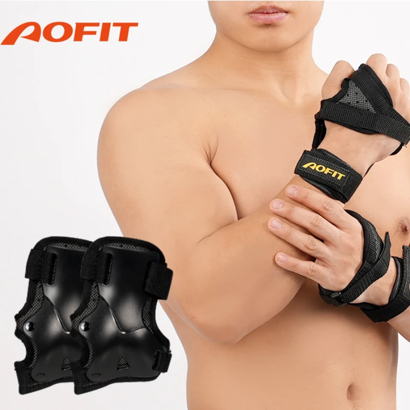 

AOFIT Gym Grips Palm Guards Cowhide Palm Protector Weightlifting Gymnastics Workout Gloves Grips Fitness Training Equipment