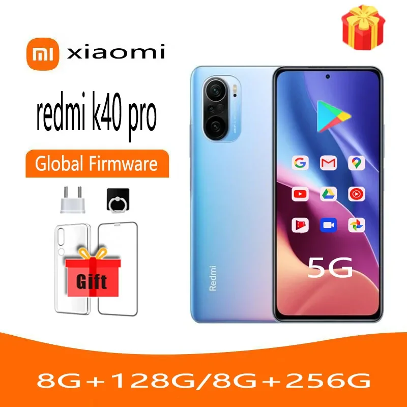 Global firmware Xiaomi Redmi K40 Pro Smartphone, Snapdragon 888 6.67inch 120Hz E4 AMOLED Display 64MP 33W Fast