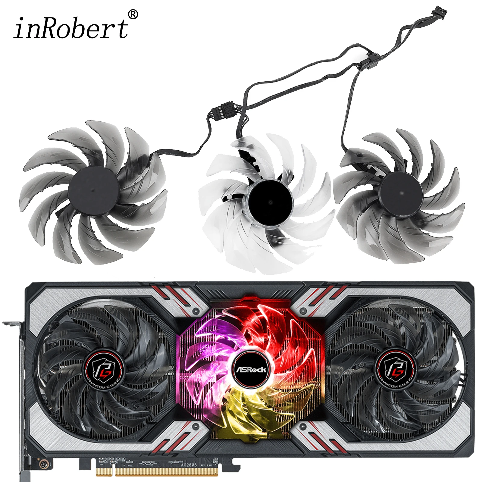 Nuova Sostituzione Della Ventola Di Raffreddamento Da 87Mm Per Le Schede Video Grafiche Di Gioco Phantom Asrock Amd Radeon Rx 6700 6800 Xt Ventole Di 