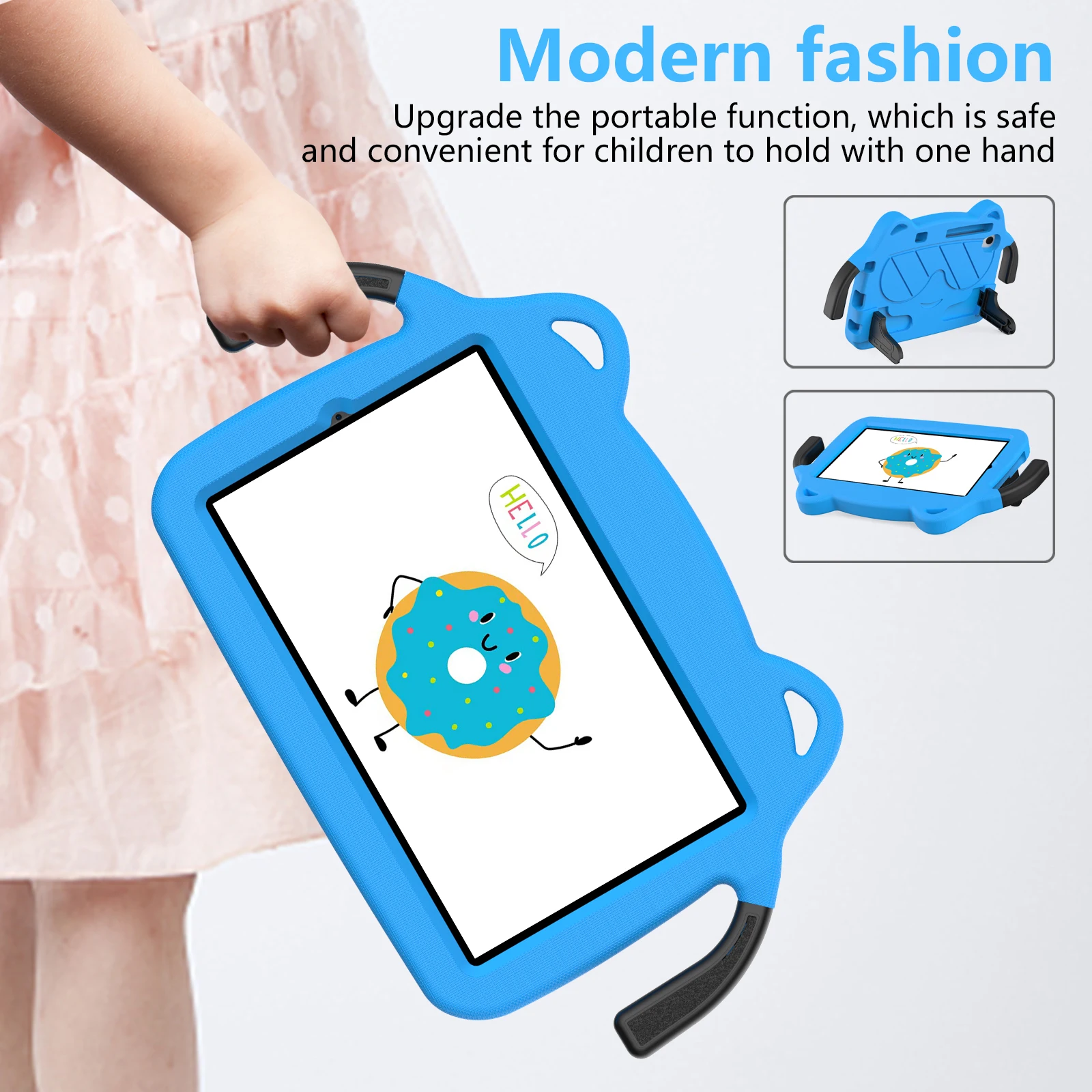 Kids Shockproof Case with Handle and Kickstand