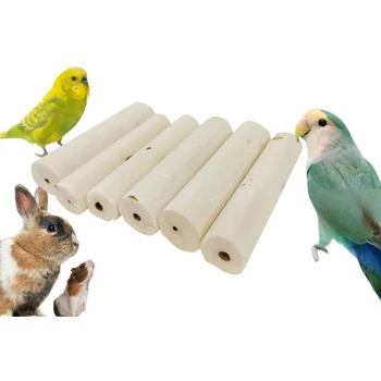 10 Pcs Bird Parrot Chewing Toys Natural Edible Root Stem Sola Wood Stick Foraging Toy For Parroket Budgie Lovebirds Cockatiels