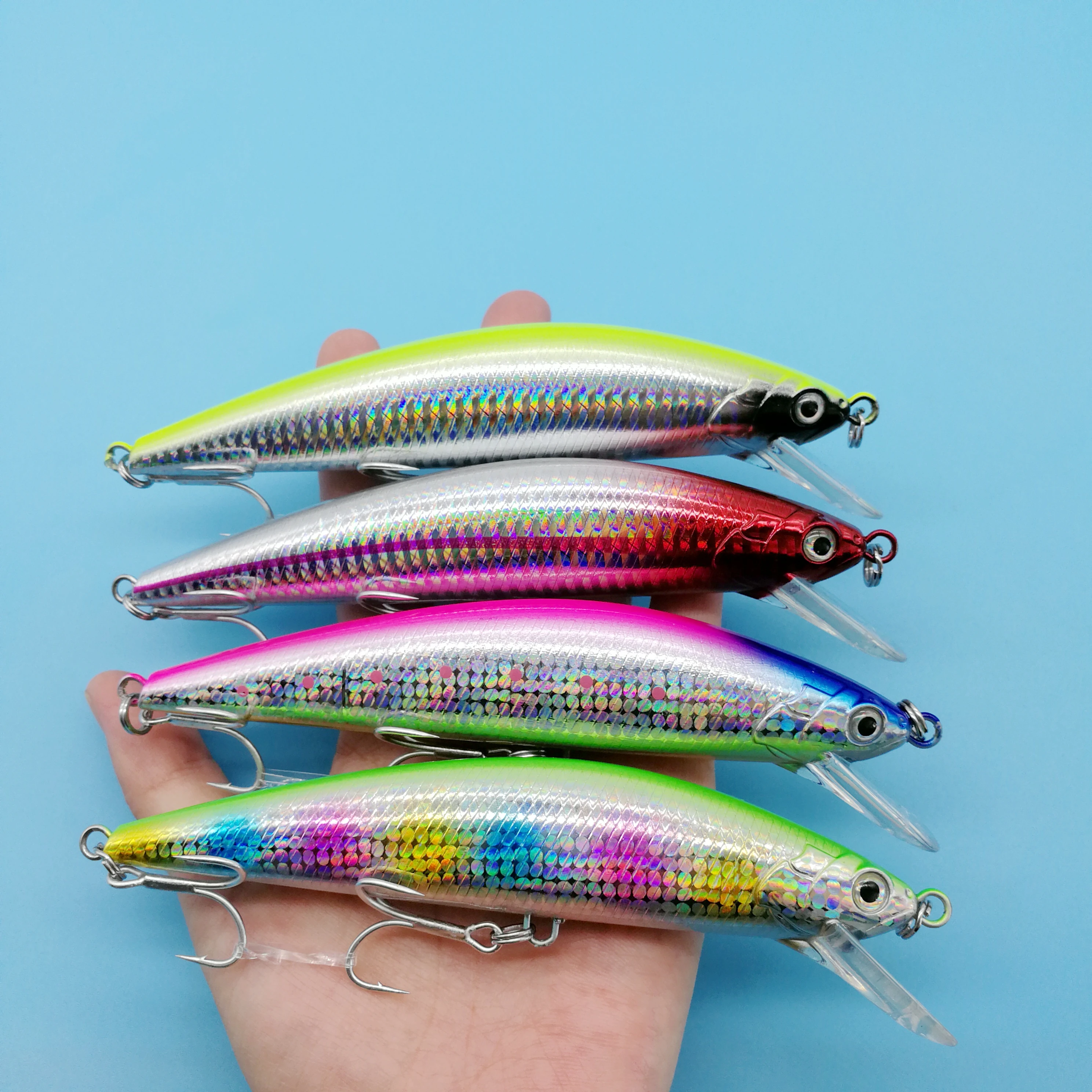 HOOFISH 4PCS/LOT Big Sinking Minnow Fishing Lures 60g/13.5cm Deep