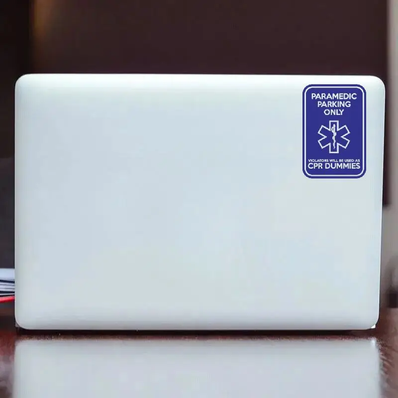 

PARAMEDIC PARKING ONLY on Sticker Decal for Laptop Boat Wall Door Window Helmet Bicycle Car Stickers