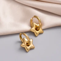 Olivia Heart Star Hoop Earrings 4