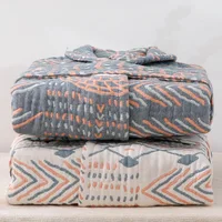 JFLEGAL Gauze Thickened Couple Long Sleeve Bathrobe Nightgown Autumn Winter Warm Pajamas Loungewear Adult Bathrobe Absorbent 2