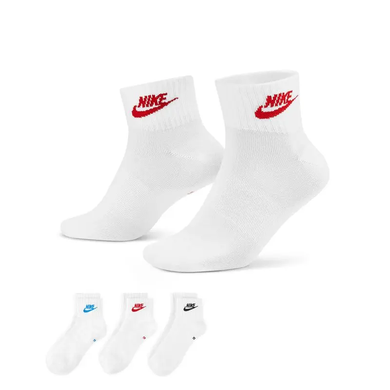 Nike Unisex Solid Color Fitness & Sports Socks Three-Pack