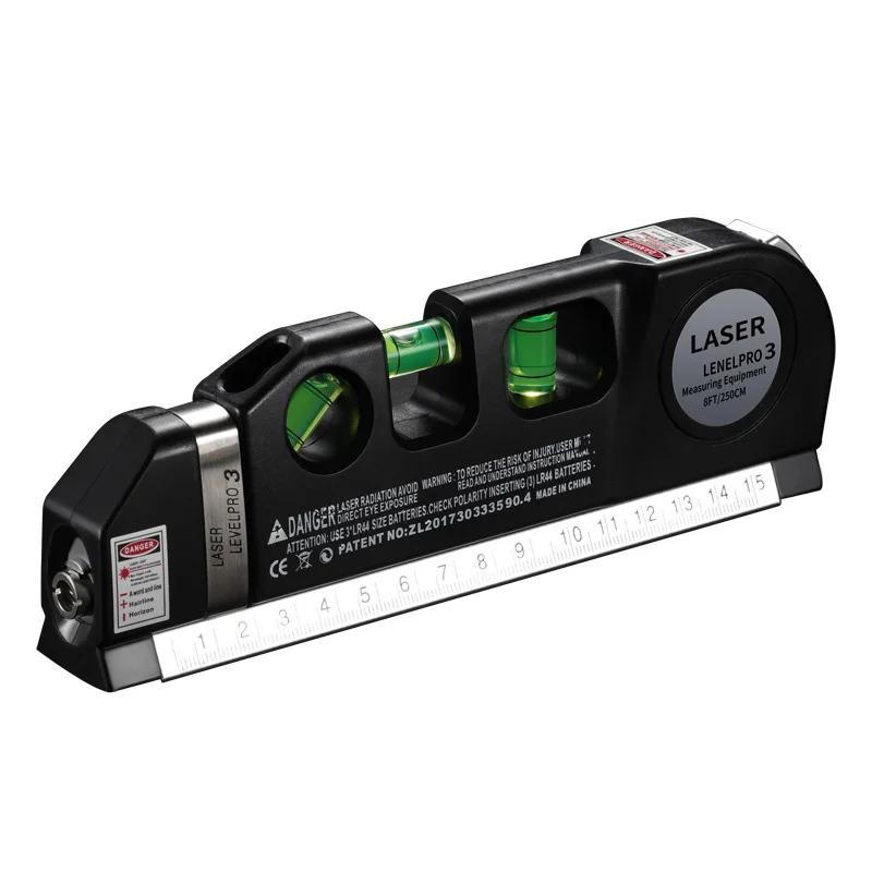 Professional Laser Level Kit Impact-Resistant Infrared Cross-Line & Right Angle High-Precision Leveling Tool with Tape Measure