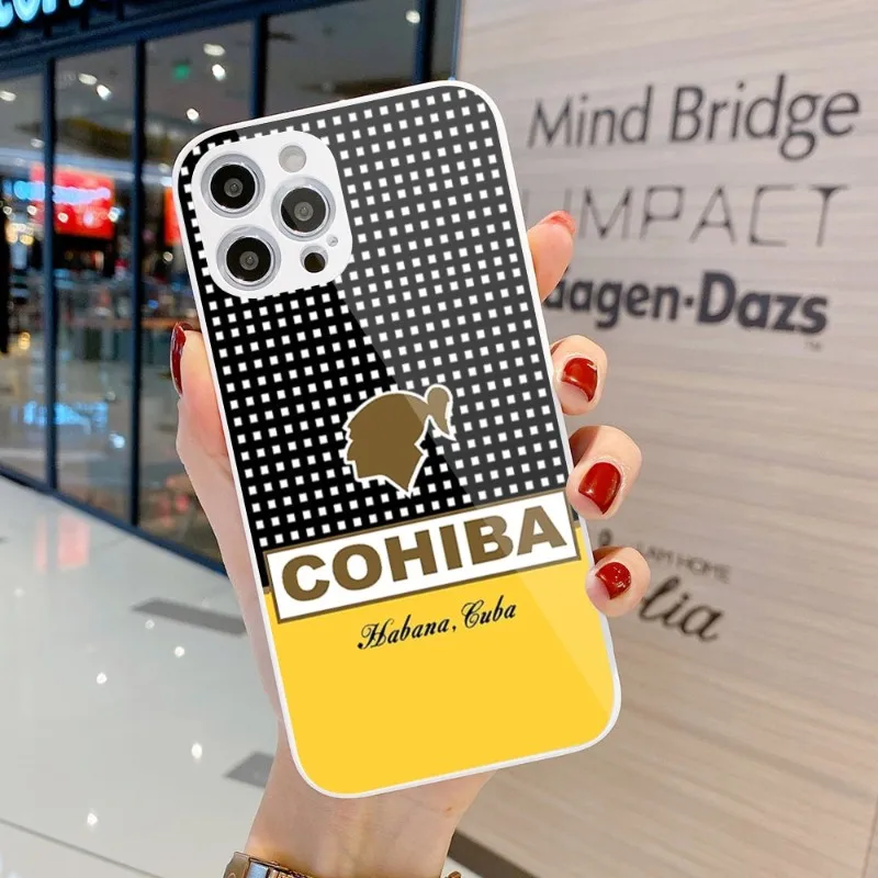 Custodia Per Smartphone Cuba Cohiba Per Iphone 14 13 12 11 Pro Max X Xr Xs 8 7 Plus Cover Per Telefono In Vetro Liquido Funda