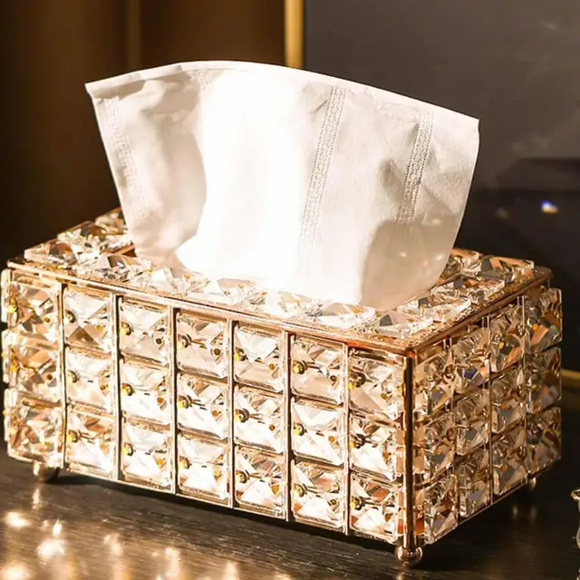 Xinkua Nordic Stílusú Nappali Könnyű Luxus Kristályszövet Kreatív Tároló Doboz Egyszerű Otthoni Papír X4O8 - Image 5