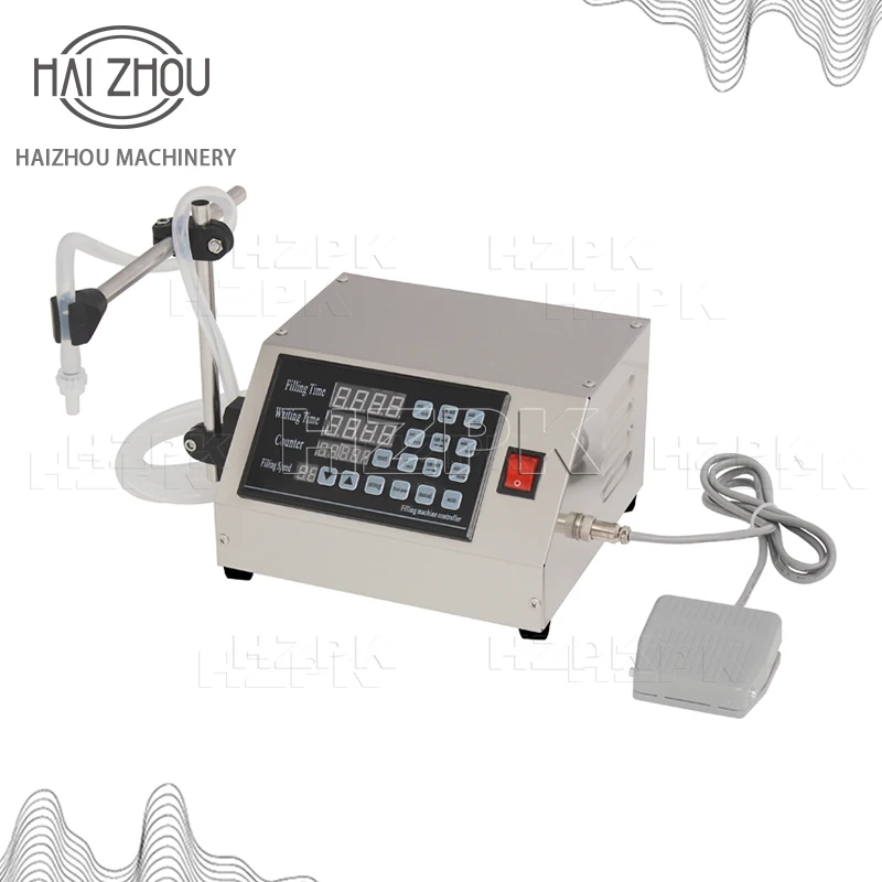 HAIZHOU Digital Control Liquid Filling Machine Water Perfume Drink Milk Juice Diaphragm Pump Small Bottle Jar Packing GFK-180