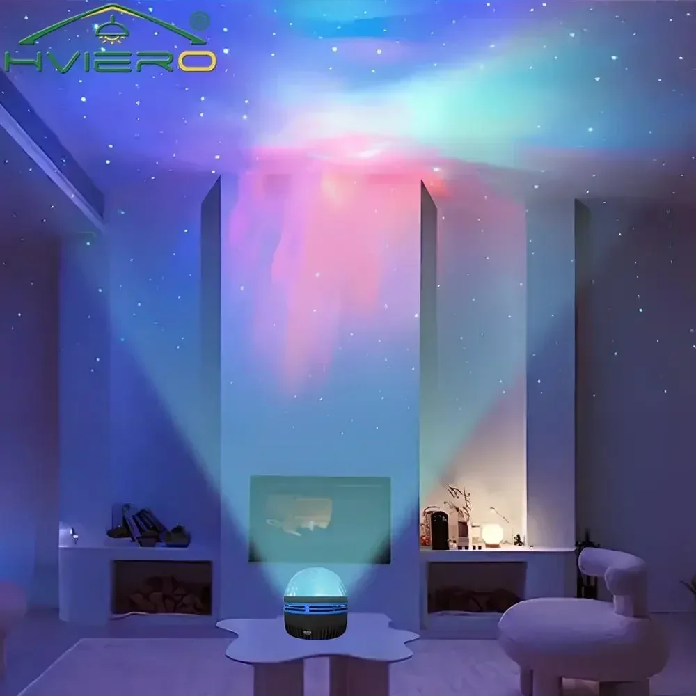 LED Night Lamp Mini Starry Sky Projection 7 Color Patterns Remote Control