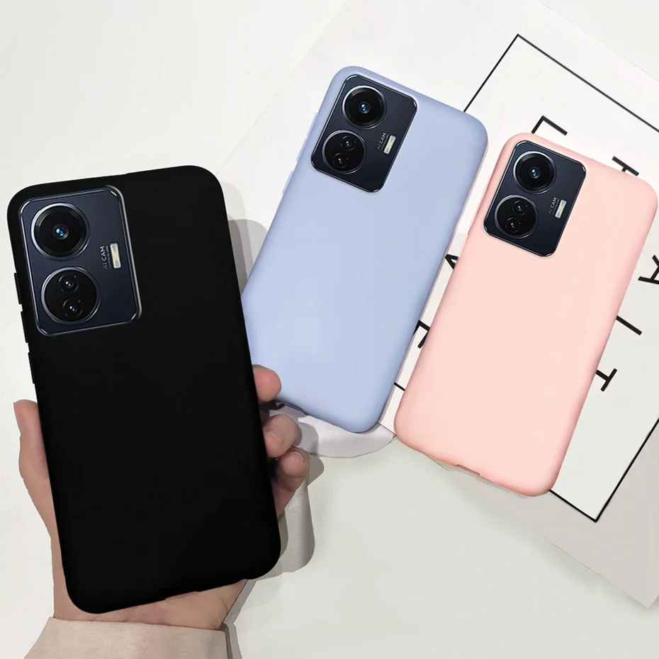 Enhanced Liquid Silicone Soft TPU Phone Case Back Cover with Bumper Shells
