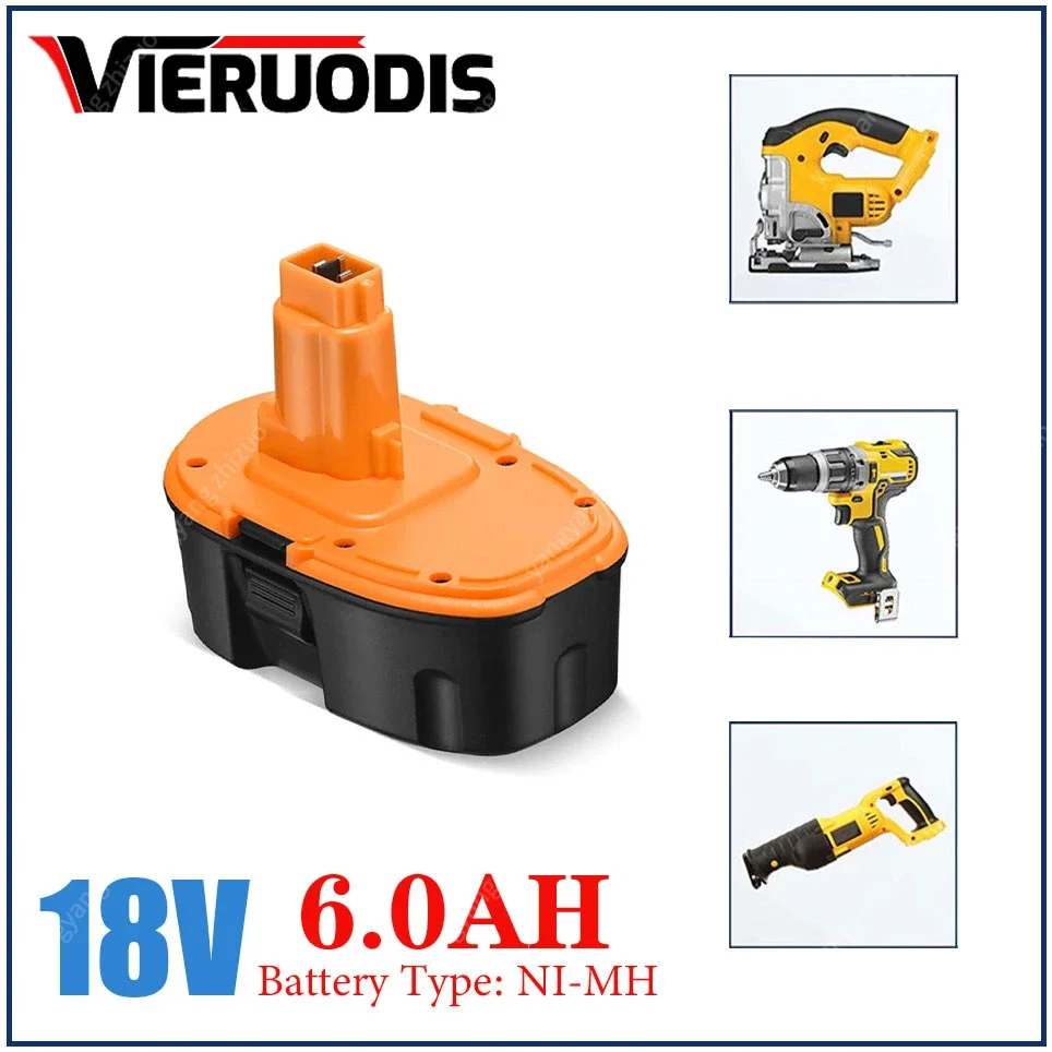 

18V 4.0Ah 5.0Ah 6.0Ah Ni-MH Battery For Dewalt DC9096 DE9039 DE9096 DE9098 DE9503 DC212 DC330 Cordless Drill Replacement Battery