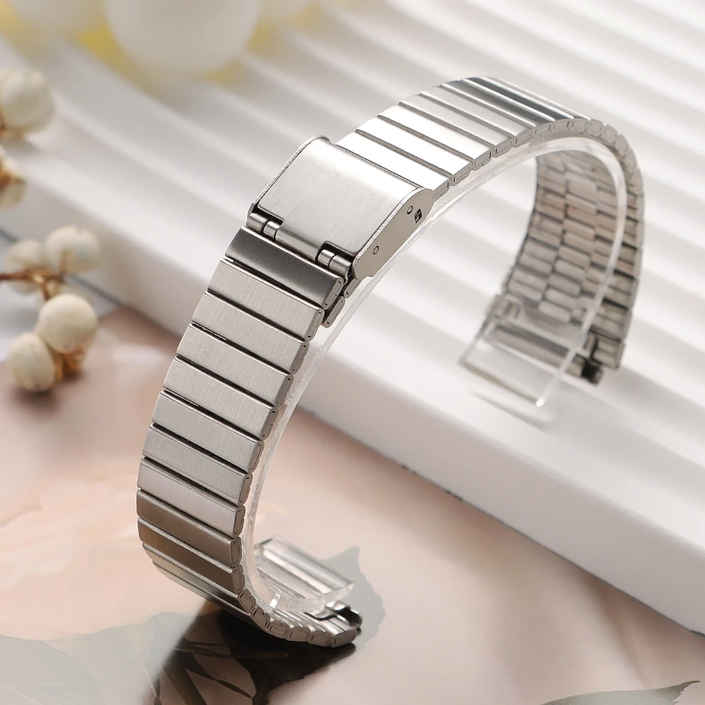 Universal Stainless Steel Watch Strap - Premium Metal Gold & Silver Replacement Wristband