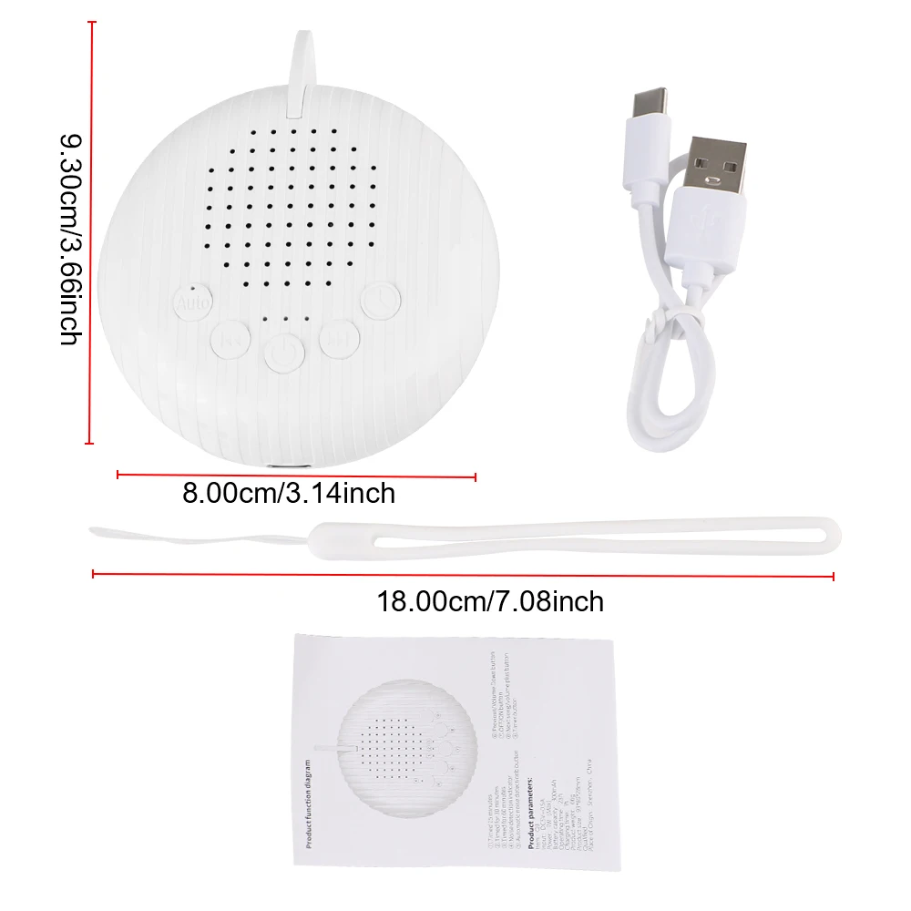 Timed Shutdown Sleep Sound Machine 10 sounds White Noise Machine Music Light Sleep Machine For Baby Sleeping & Relaxation 4