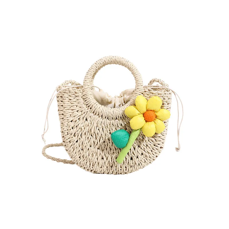 

Korean Fashion Handheld Grass Woven Bag for Women 2024 New Sweet Countryside Style Woven Bag Small and End Diagonal Straddle Bag