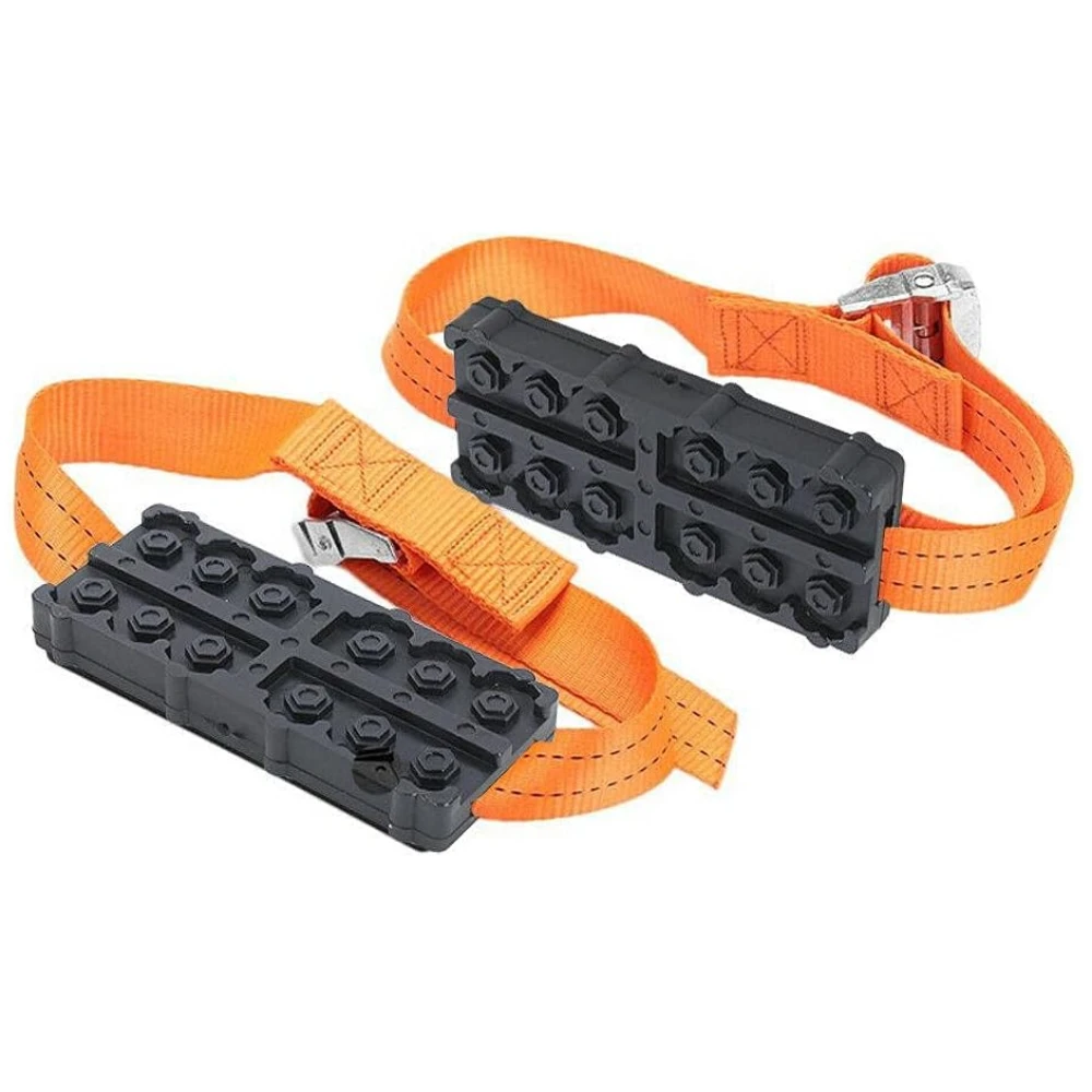 2pcs Universal Snow Chains for Car Truck SUV Bus Adjustable Length Anti-skid Tire Chains for Ice Snow Muddy Road Driving