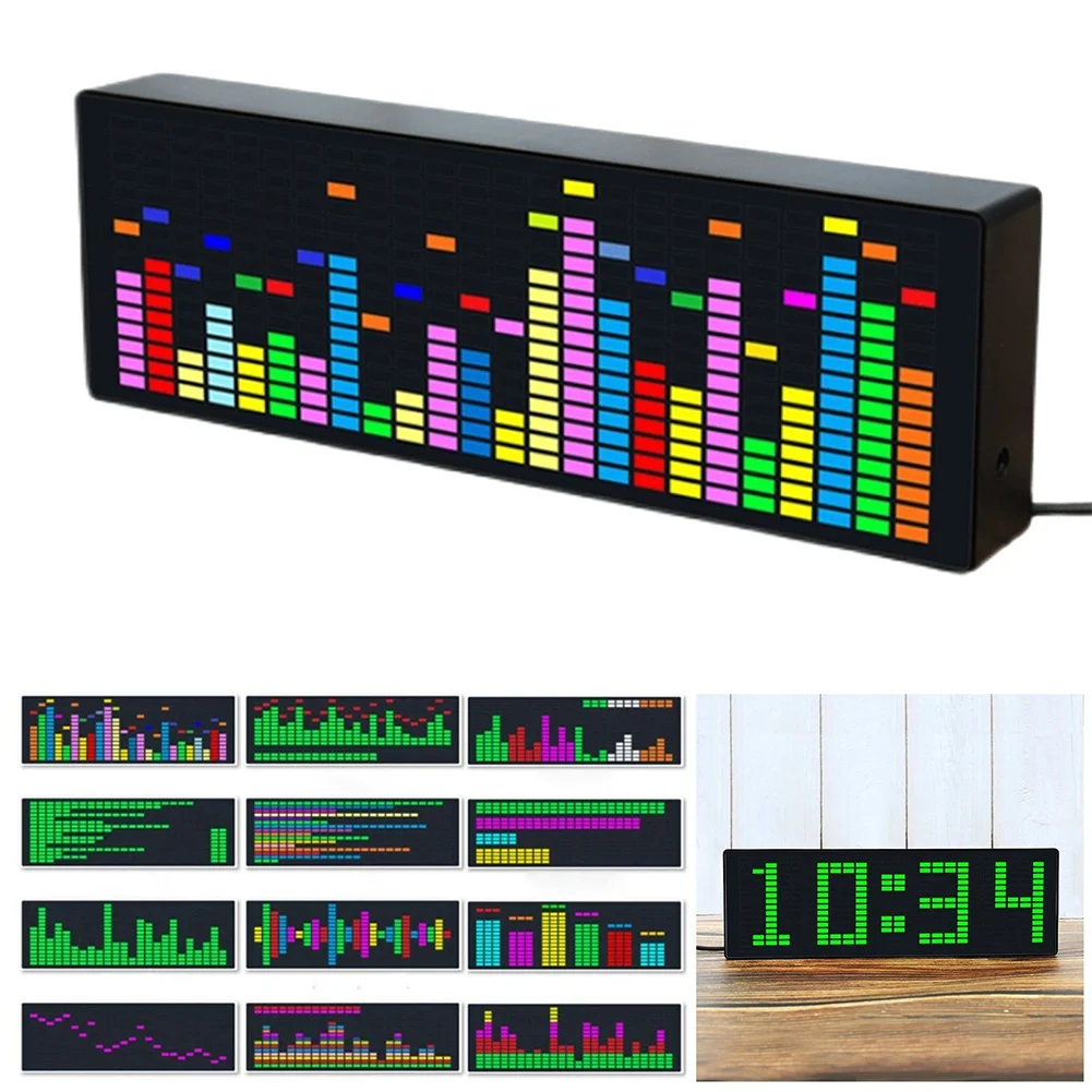 Indicateur LED de spectre Audio de musique VFD, indicateur de niveau de  contrôle avec fil à commande vocale - AliExpress