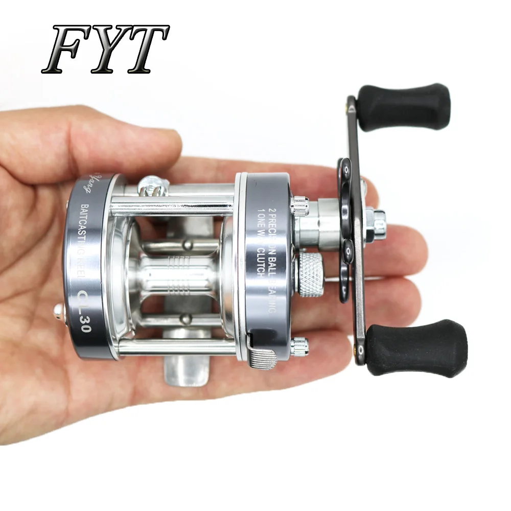 ming yang CL30 レッド&ゴールド Ming Yang Drum CL30-90 Double Crank Wheel - Ice Fishing Reel