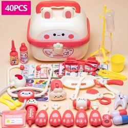 Deluxe Children's Medical Role Play Kit - Educational Doctor & Dentist Toy Set (40PCS Set-Pink)