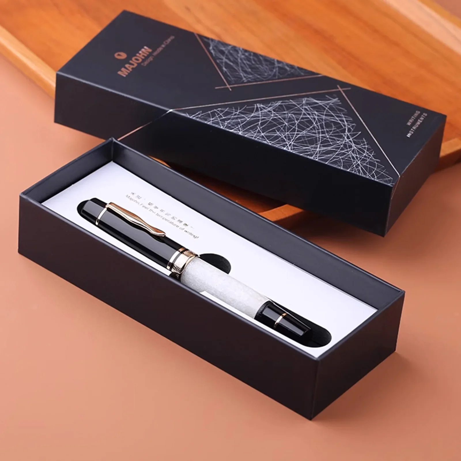 New Moonman P139 대형 피스톤 만년필 No.6 EF/F/M 펜촉 하드 고무..